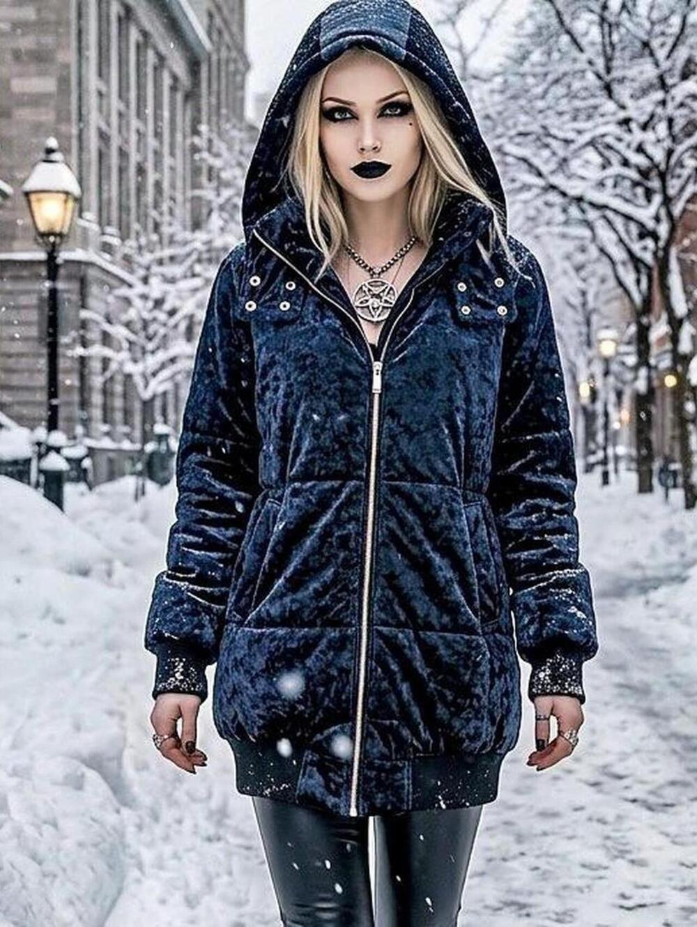 BP Women's Navy and Blue Coat